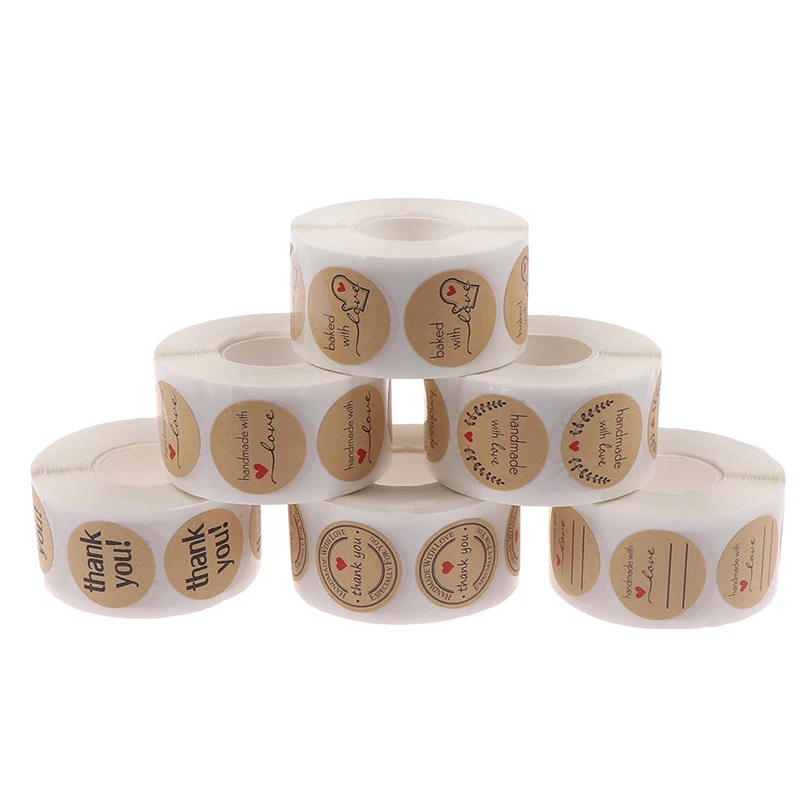 

500Pcs/roll Thank You Sticker For Seal Label Scrapbooking Christmas Sticke Decoration Sticker Stationery Sticker
