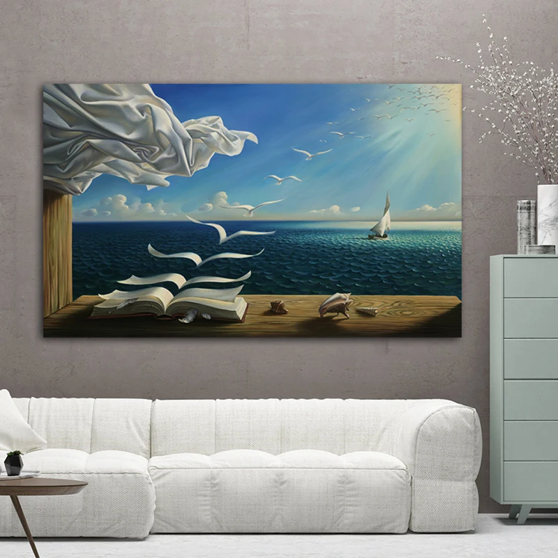 RELIABLI ART Salvador Dali Sea Waves Картина на холсте настенная художественная картина для гостиной Современное украшение домашний декор