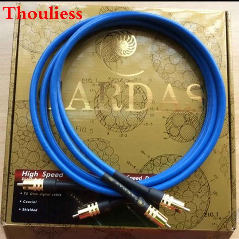 Thouliess Pair HIFI Rhodium Plated RCA Socket Cardas Clear Light Wire Cardas RCA Interconnect Audio Cables for CD DVD Player