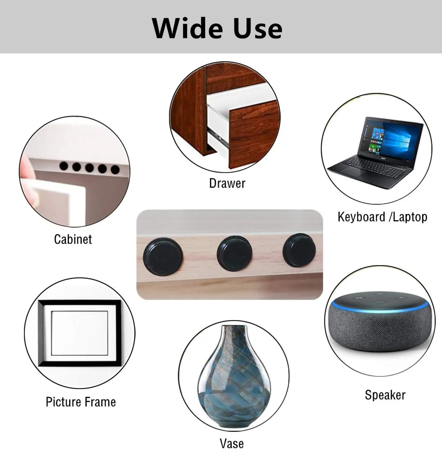 Бамперы для мебели 64 шт. 12*4 мм прозрачные черные клейкие накладки на бампер