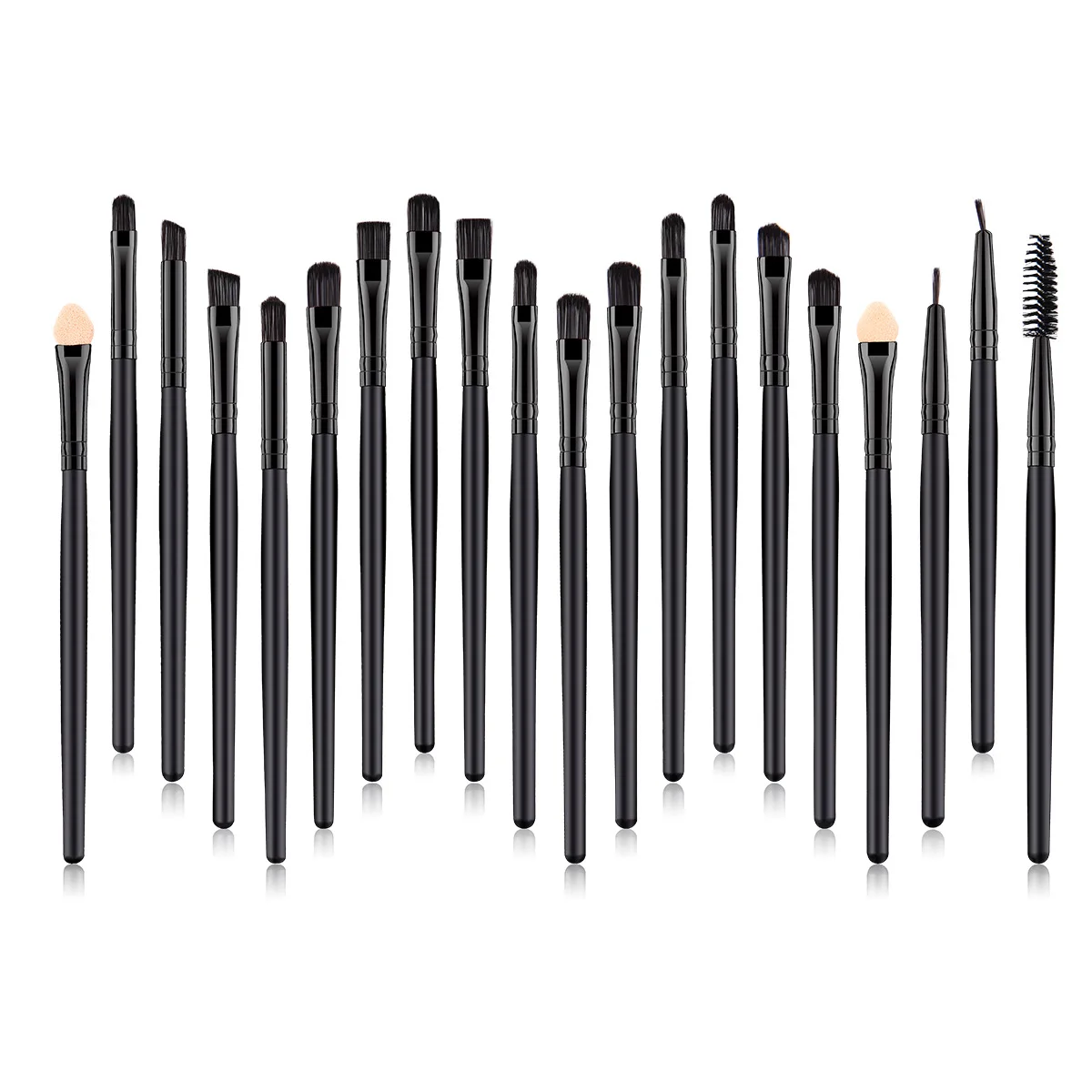 

20 шт., набор профессиональных кистей для макияжа глаз, тени для век, ресниц, бровей, губ, глаз, наборы кистей, набор косметических кистей для м...