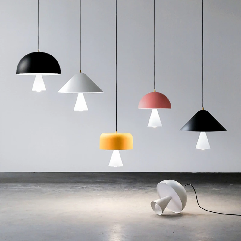 

Nordic Bedside Chandelier Personalized Creative Bar Restaurant Macaron Mushroom Chandelier Web Celebrity Ins Decorative Lights
