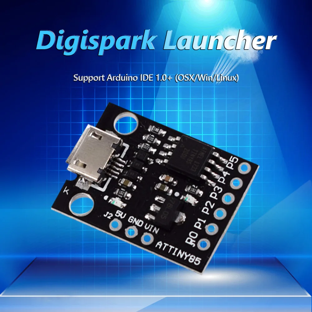 

HW-019A Digispark Kickstarter Micro Mini USB Development Board ATTINY85 Module Accessories for Arduino IDE 1.0+