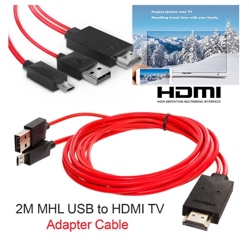 Адаптер для кабеля Micro USB к HDMI 1080P HD TV телефонов Android Samsung 11PIN MHL видеокабель адаптер |
