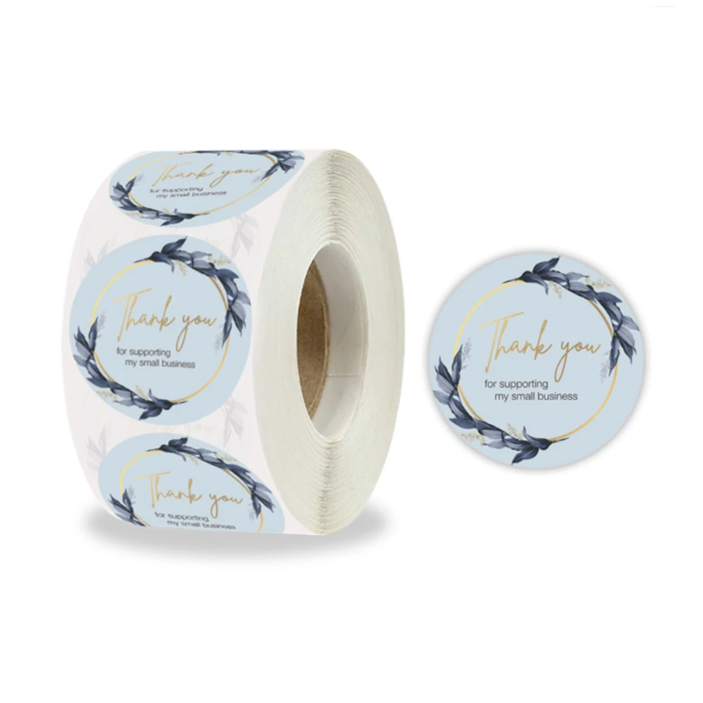 500 шт./рулон Спасибо наклейки Бумага печать этикеток Custom Gift коробка украшение на