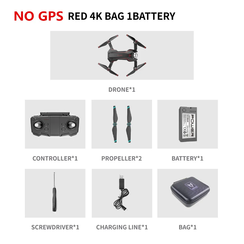Red 4K Bag 1B Радиоуправляемый квадрокоптер S20 Дрон gps 4K HD Двойная камера 5G wifi FPV складной селфи Дрон профессиональный оптический поток 500 м дальние расстояния - Цвет: Red 4K Bag 1B