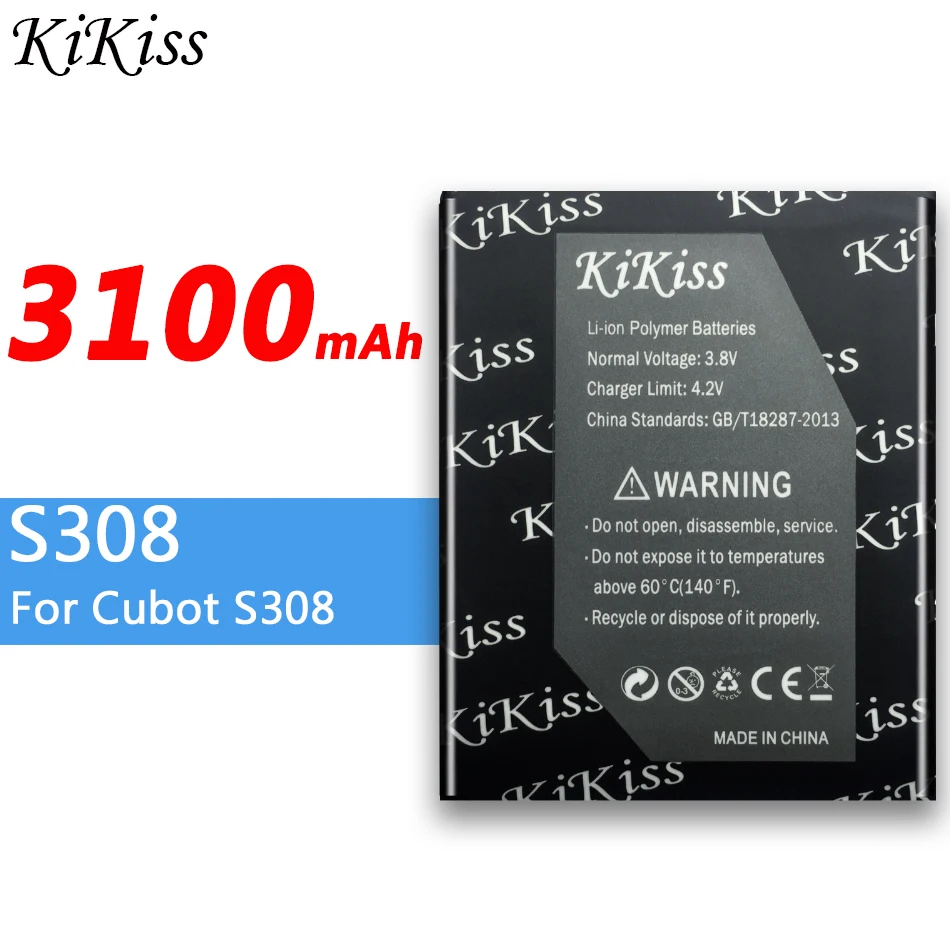 Для Cubot S308 3100 мАч аккумулятор большой емкости для мобильный телефон литий ионный