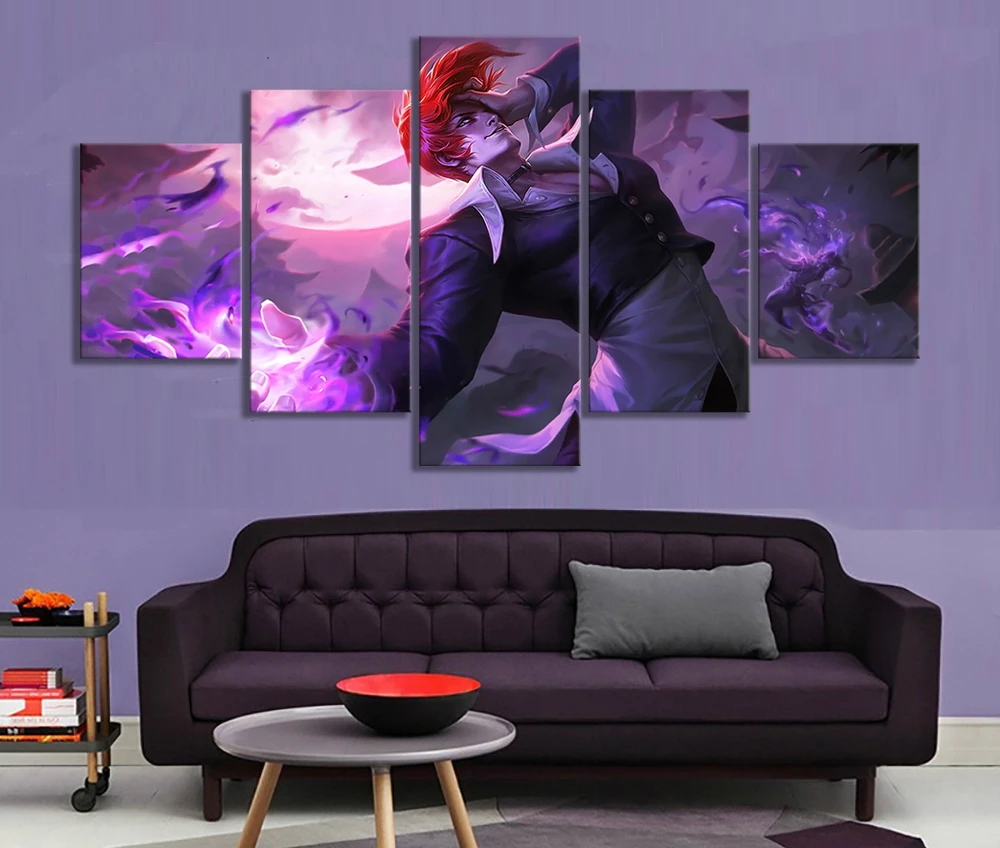 Картина с персонажем игры KOF Иори Ягами постер игрой Король бойцов HD Настенная