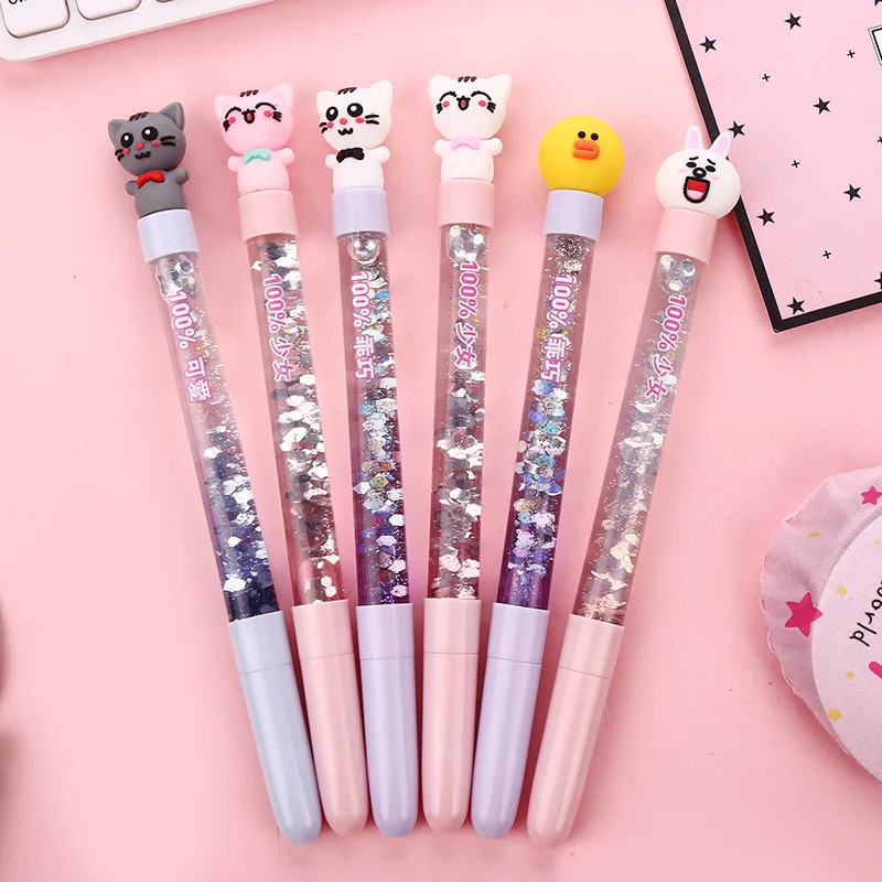 

1 шт. Милые Блестки, Мультяшные гелевые фотообои 0,5 мм, ручка для подписи для письма, канцелярские принадлежности, подарок, новинка 2022