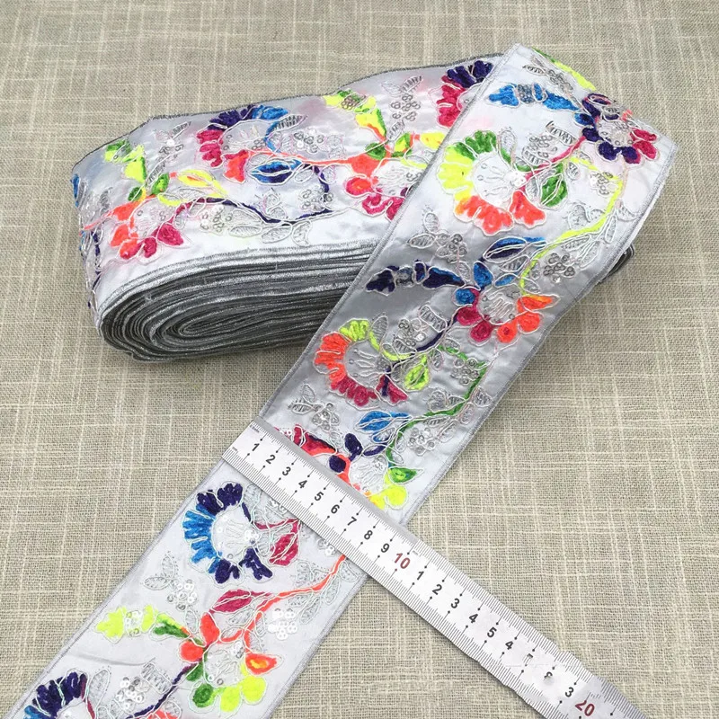 1 ярд этнические блестки ленты для одежды декоративные аксессуары шитья своими