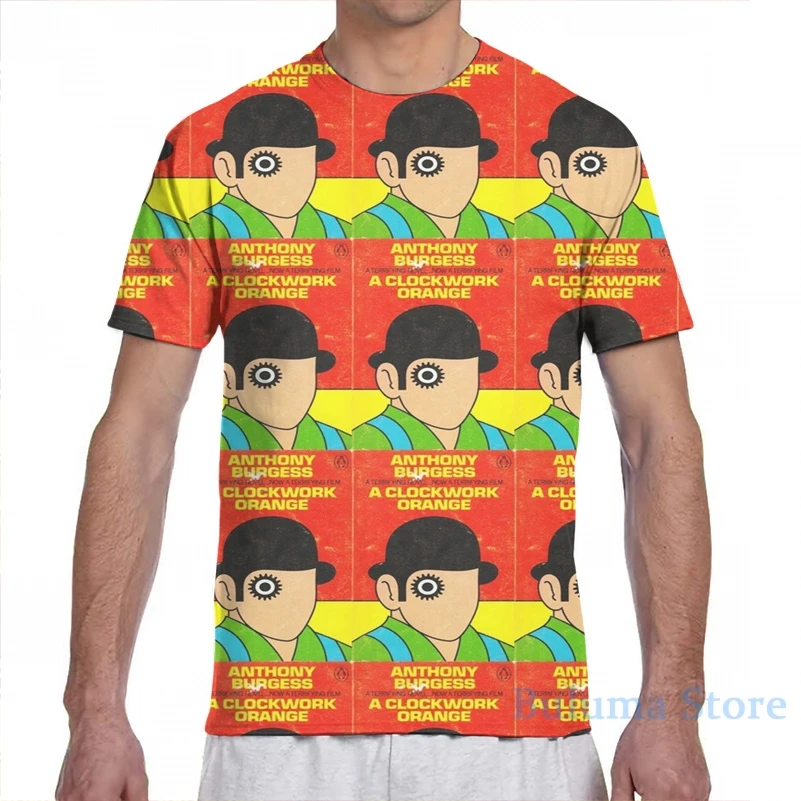 Заводная оранжевая Мужская футболка для женщин модная с принтом по всей длине