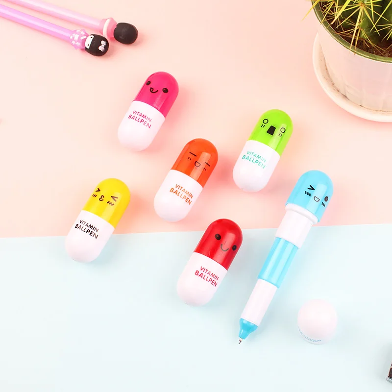 6 шт. Гибкая мини 0 5 мм Kawaii Новинка Шариковая ручка прекрасный капсула гелевые