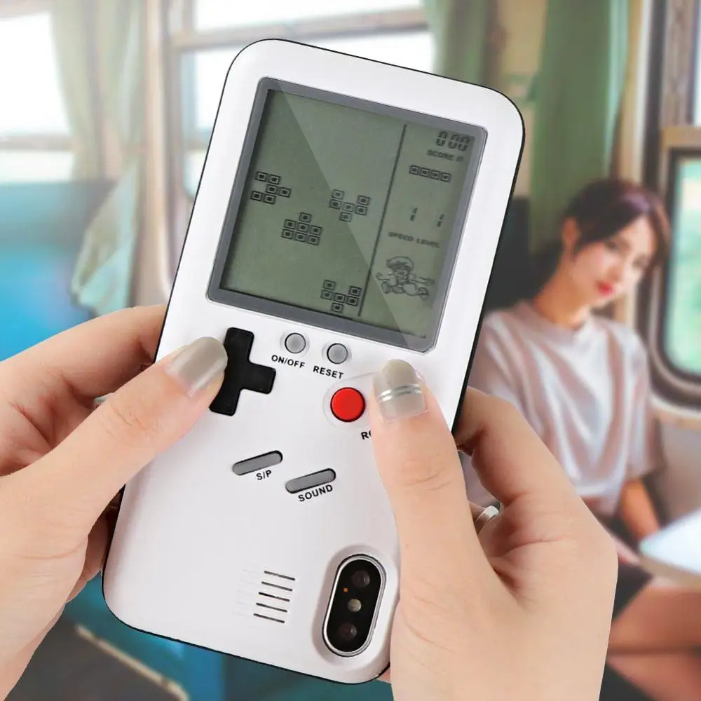 Ретро Чехол Caseboy для телефона Teris Gameboy iPhone X XS MAX XR мягкая задняя крышка из ТПУ Iphone 6 6S
