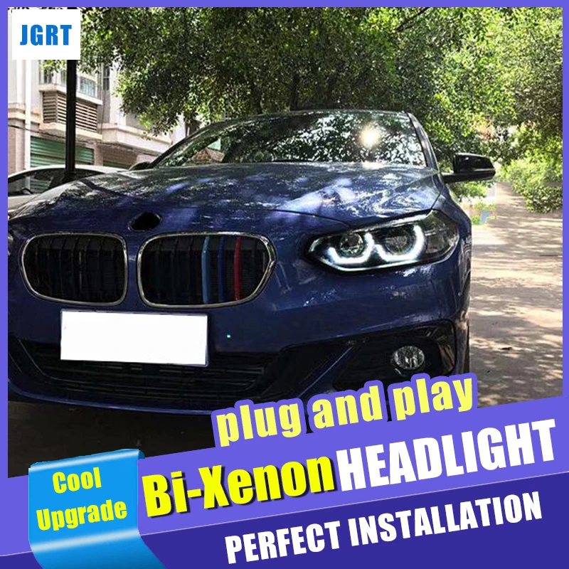 Новые фары автомобиля Стайлинг для BMW 1 серии F20 2017-2019 двойной луч объектив