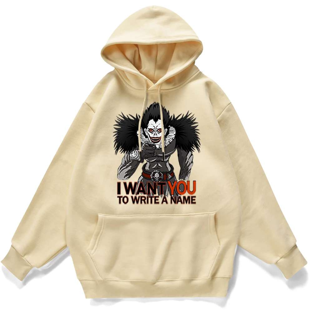 Толстовка мужская с японским аниме принтом Death Note модный брендовый пуловер