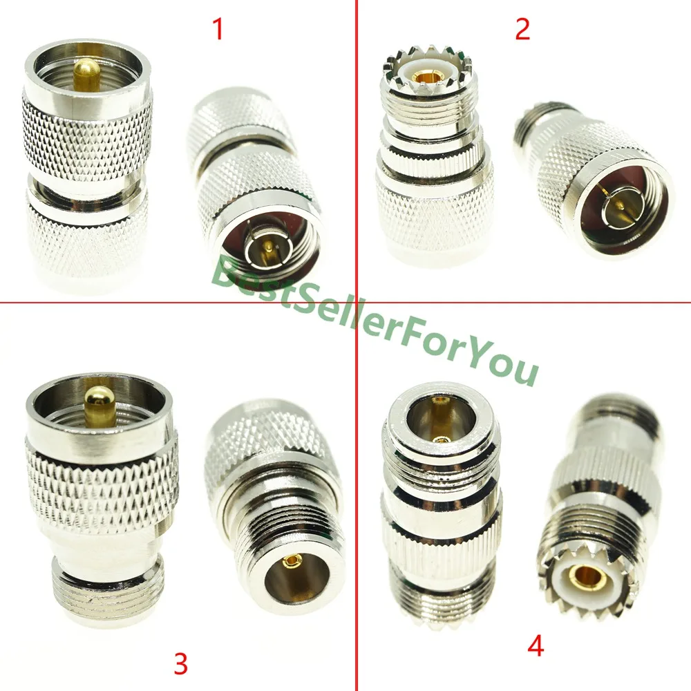 N To UHF Male Female PL259 SO239 Right Angle RF Connector Adapter Test Converter