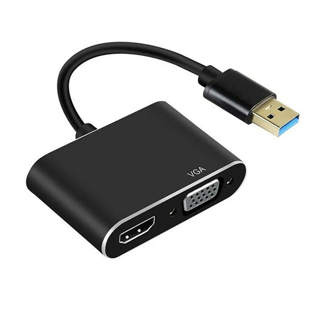 

USB 3.0 To HDMI-compatible VGA Compliant 4K High Definition Multi-screen 3in1 Adapter USB To HDMI-compatible Converter
