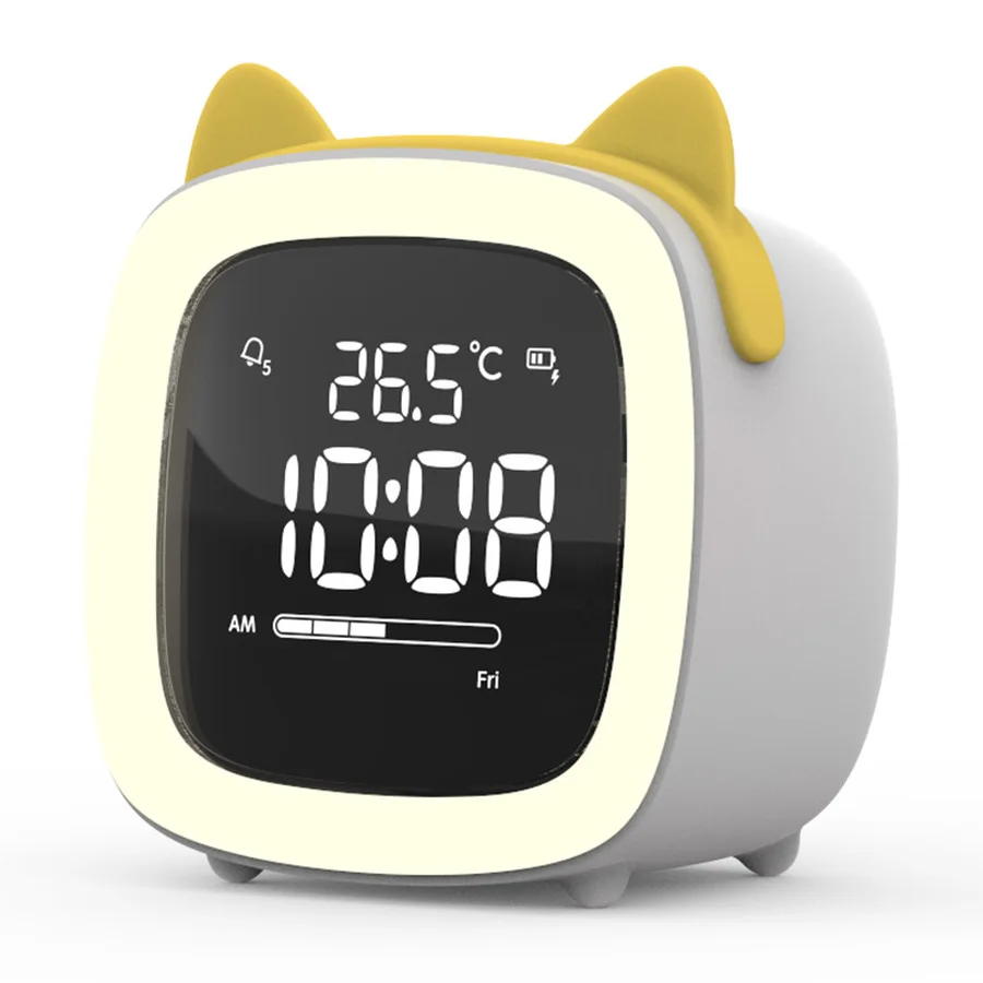 Зеркальный Будильник Электронный милый тихий сон со светодиодной подсветкой