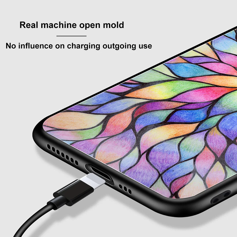 

Fashion Heart Love Phone Case For iPhone 12 11 Pro XS MAX SE 2020 XR X 7 8 6 Plus Back Tempered Glass Cover Coque Funda Capa