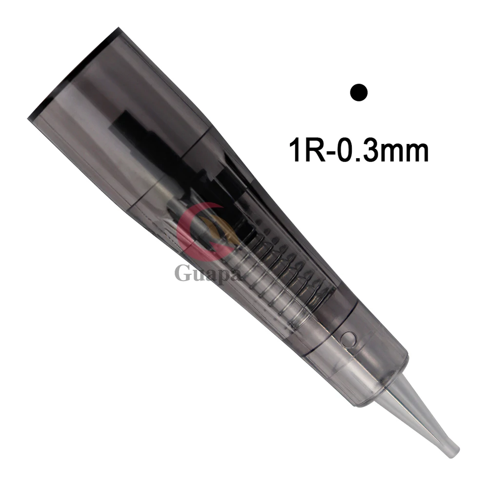 0.30mm 1R Профессиональный 10 шт. одноразовый Перманентный макияж иглы татуировки картридж для перманентного макияжа машина бровей татуировки губ - Габаритные размеры: 0.30mm 1R