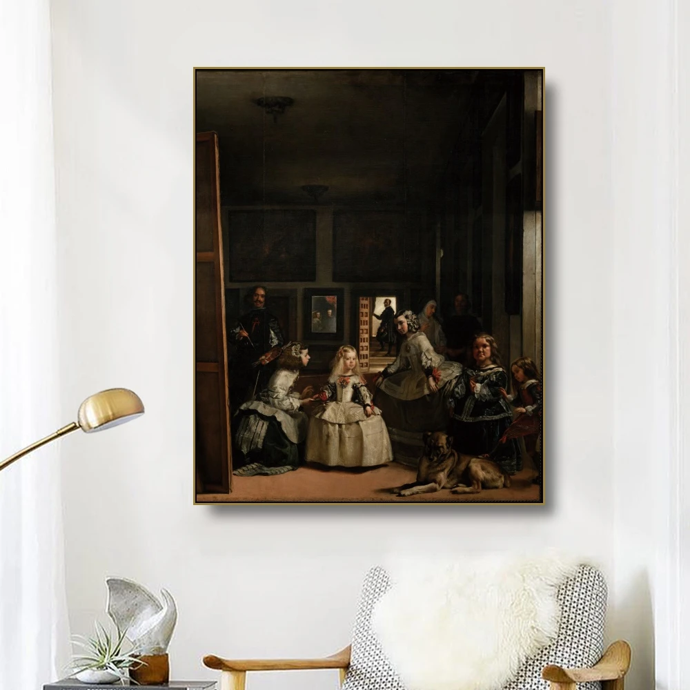 

Canvas Art Oil Painting《The Girls》Velazquez Famous Art Poster Picture Wall Decor Modern Home Decoration For Living room Office