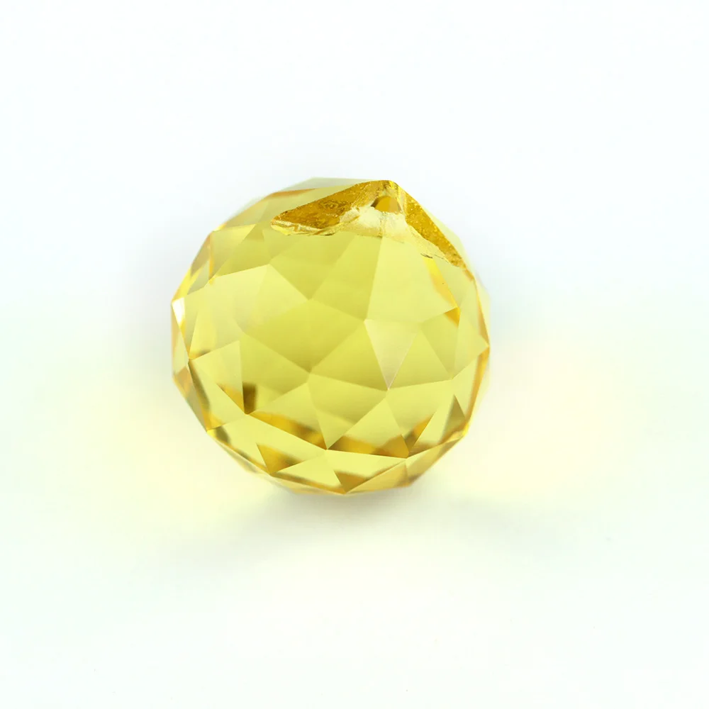 

15mm-40mm Topaz Crystal Hanging Faceted Ball Crystal Pendants For Chandeliers Hot Sale Beautiful Glass Lighting Parts