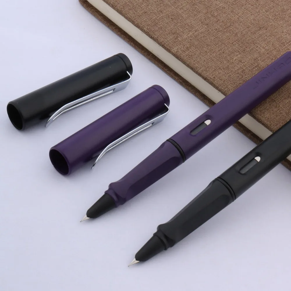 Студенческая ручка классический дизайн jinhao матовая черная фиолетовая перьевая
