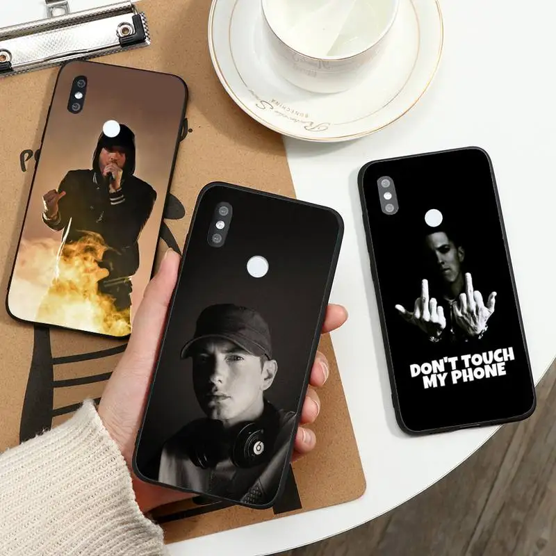 

Eminem American rapper Phone Case For Xiaomi Redmi note 7 8 9 11 t s 10 A pro lite funda shell coque cover