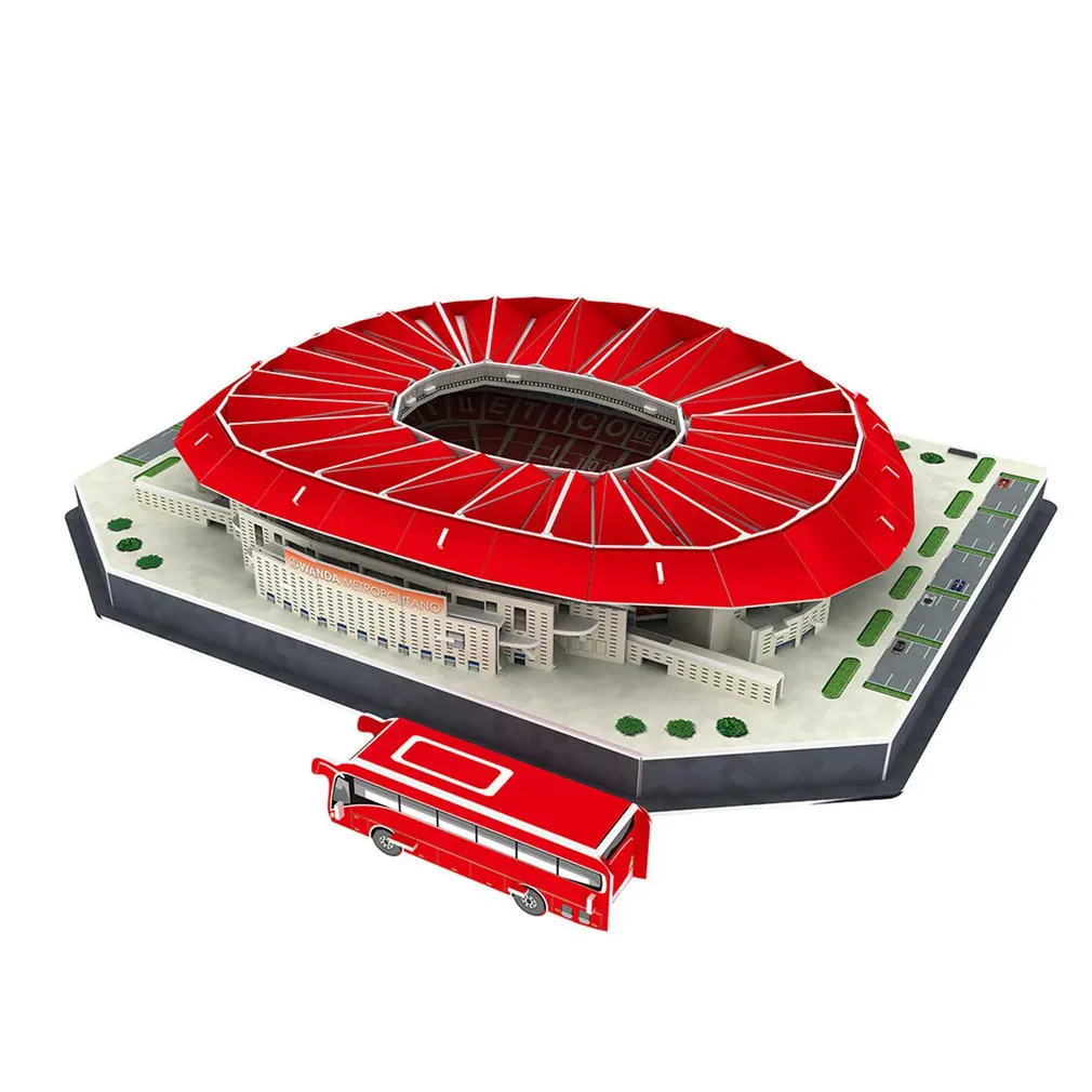 

DIY 3D Puzzle Jigsaw World Football Stadium European Football Playground Assembled Building Model Puzzle Toy For Children