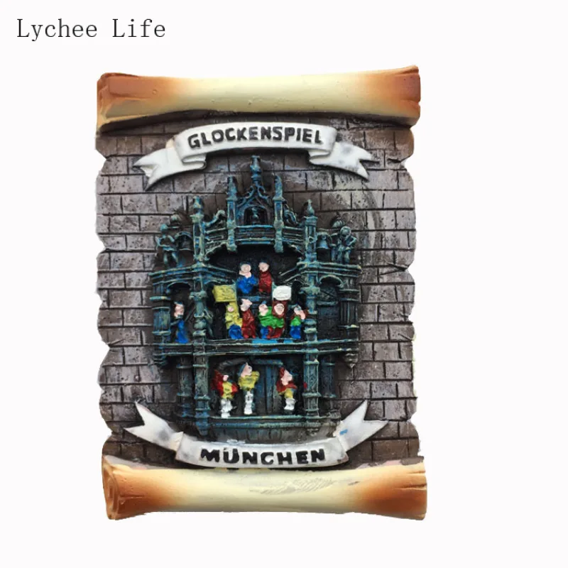 Lychee Life 3D проектор немецкого города из смолы для холодильника украшение