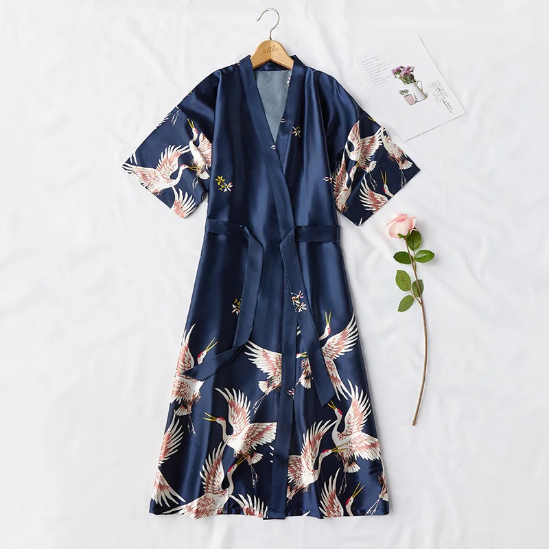 Шелковая ночная рубашка женский халат для невесты и подружки Свадебный длинная