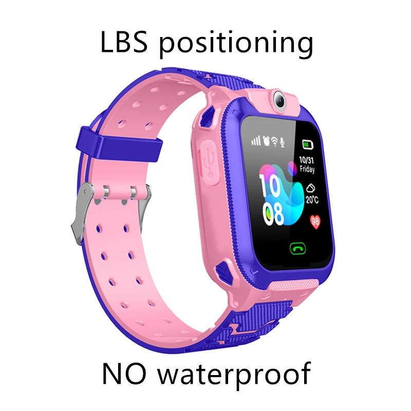 no waterproof pink Новые детские часы с трекером Q12 LBS водонепроницаемые с камерой IOS Android Многофункциональные цифровые наручные часы детский подарок Q12 TD27 - Цвет: no waterproof pink