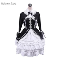 made for you handmade classic lolita black and white lace gothic dress