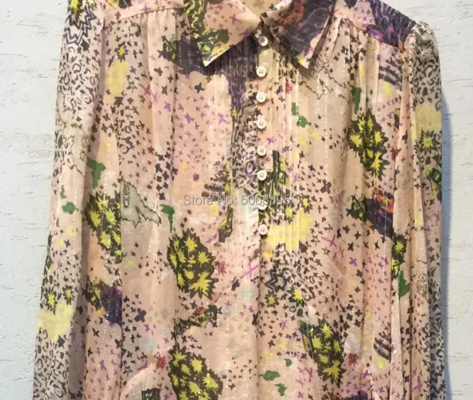 Шелковое миди платье с цветочным принтом воротник рубашка пуговицами