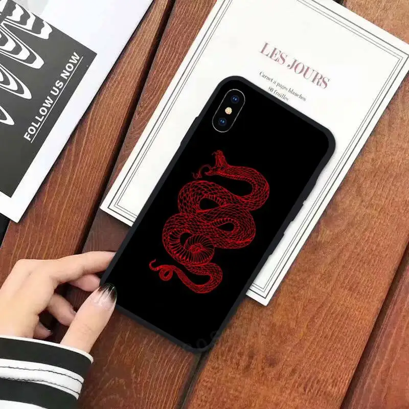 

Hand Snake Flower animal pattern Phone Case for iPhone 11 12 mini pro XS MAX 8 7 6 6S Plus X 5S SE 2020 XR