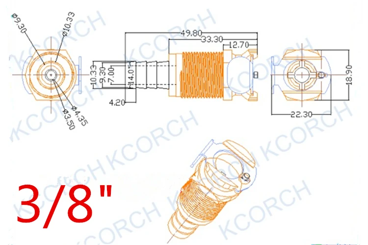 1/8 ”1/4” 3/16 ”5/16” 3/8 ”CPC соединитель Женский БЫСТРОРАЗЪЕМНАЯ трубчатая муфта через стену розетка с клапаном