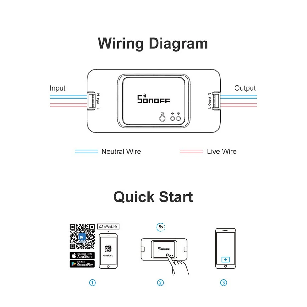 Sonoff Basic R3 беспроводной Wifi Переключатель 220 В/светильник/с Google Home/Alexa/Ewelink модуль автоматизации умный дом Diy умный переключатель