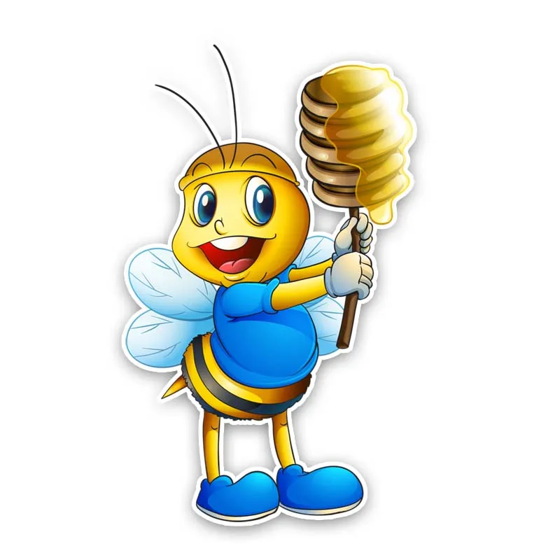 

15*10cm Cute little bee Car-Sticker Automobiles Motorcycles Window Bumper Laptop Vinyl Decal PVC Decorative Goods
