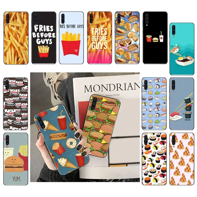 

Hamburger Sushi Phone Case For Samsung A72 A52 A32 A50 A70 A51 A12 M31 A71 A41 A21 A31 A11 A02