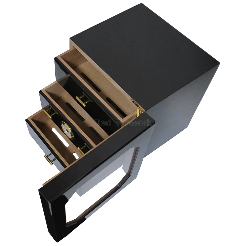 COHIBA вино красный глянец фортепиано отделка дерево кедра с подкладкой сигары шкаф