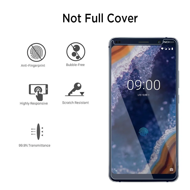 1/2/3 шт закаленное стекло для Nokia C5 Endi X71 X X2 XL HD Защита экрана Lumia 520 530 535 630 635 640 950