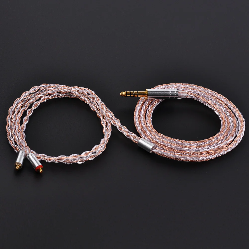 HiFiHear 8 Core посеребренный кабель 2,5/3,5/4,4 мм балансный кабель с MMCX/2pin разъем для LZ A6 HQ12 AS10 ZS10 ZS6 СЖД