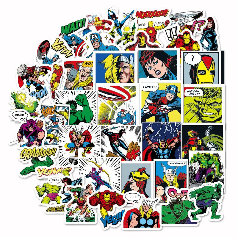10/30/50 шт с принтами &quotMarvel" "Мстители Железный человек телефонные наклейки для