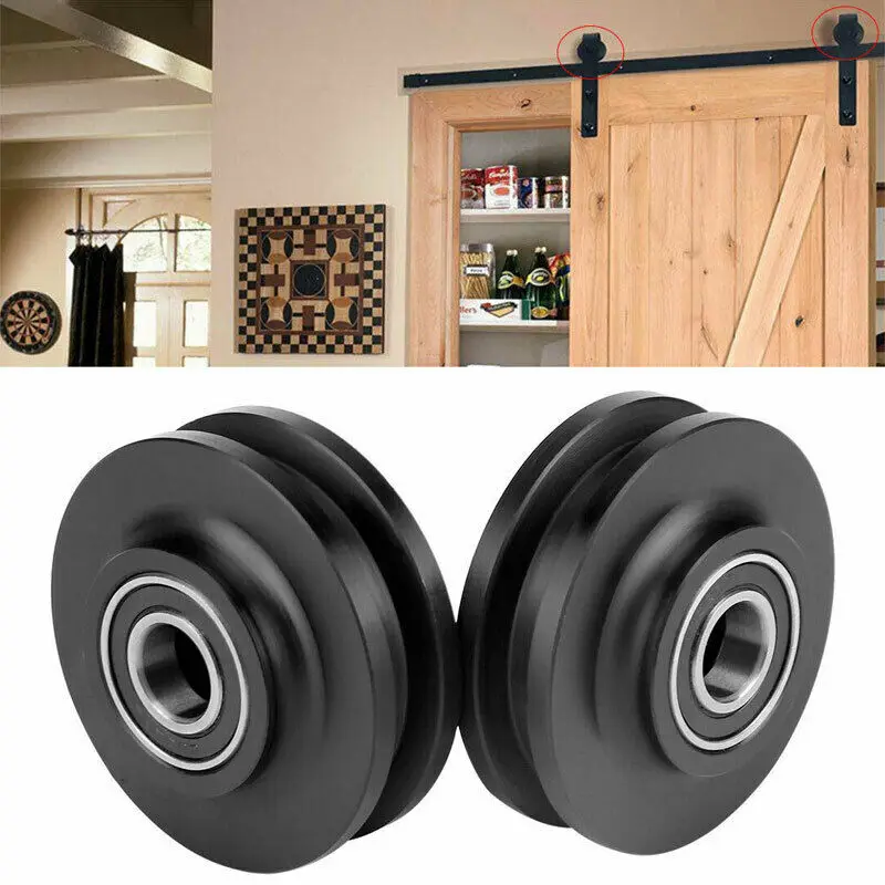 Раздвижной сарай черного цвета 1 шт. колесо для деревянной двери шкафа
