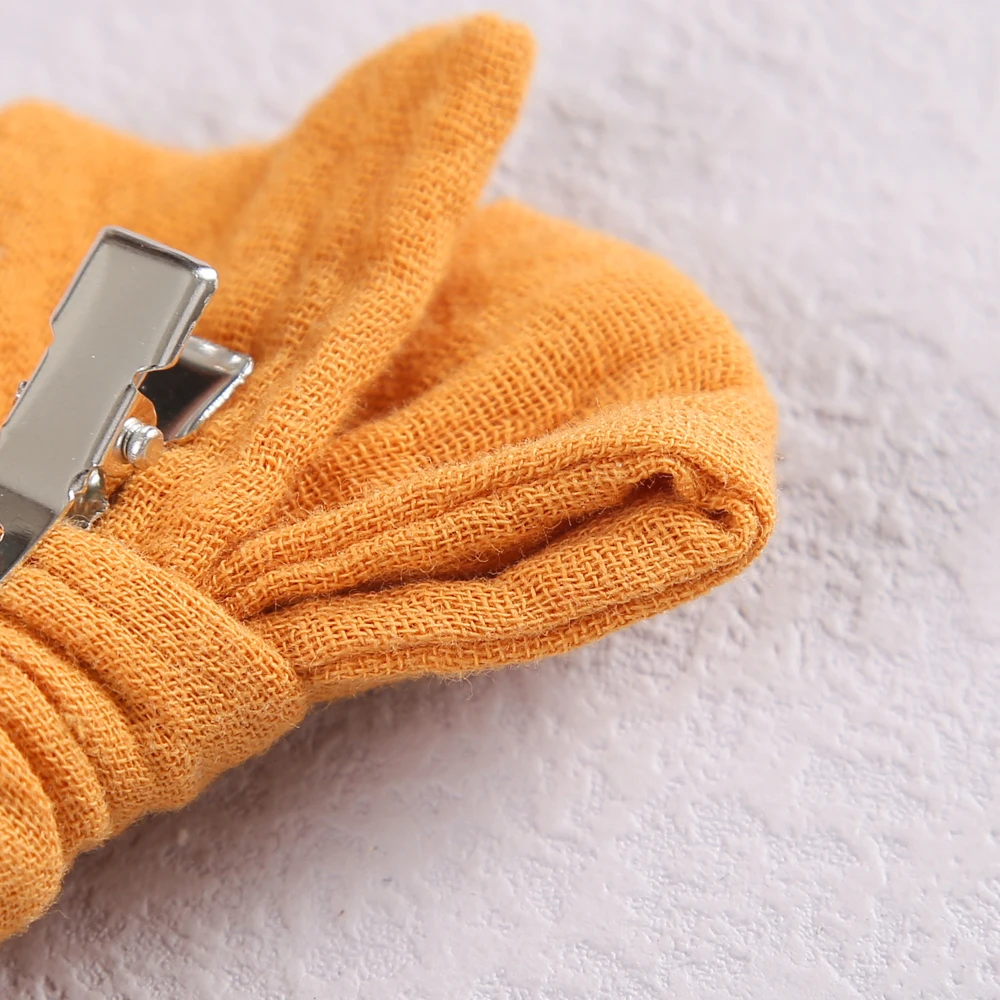 1 Uds. De horquillas de algod&oacute;n con lazo para beb&eacute;, Clip para el pelo para ni&ntilde;a, pasadores de Boutique para beb&eacute; reci&eacute;n nacido, gorro infantil, accesorios para el cabello para beb&eacute;-3