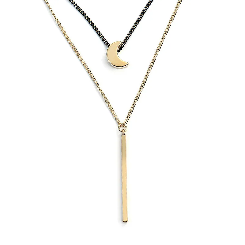 Boho Jewelry Multi Layer Choker Necklaces Women Sexy Fashion Pendant Vintage Lovers Gift Luxury Moon Necklace Female 2109 | Украшения и