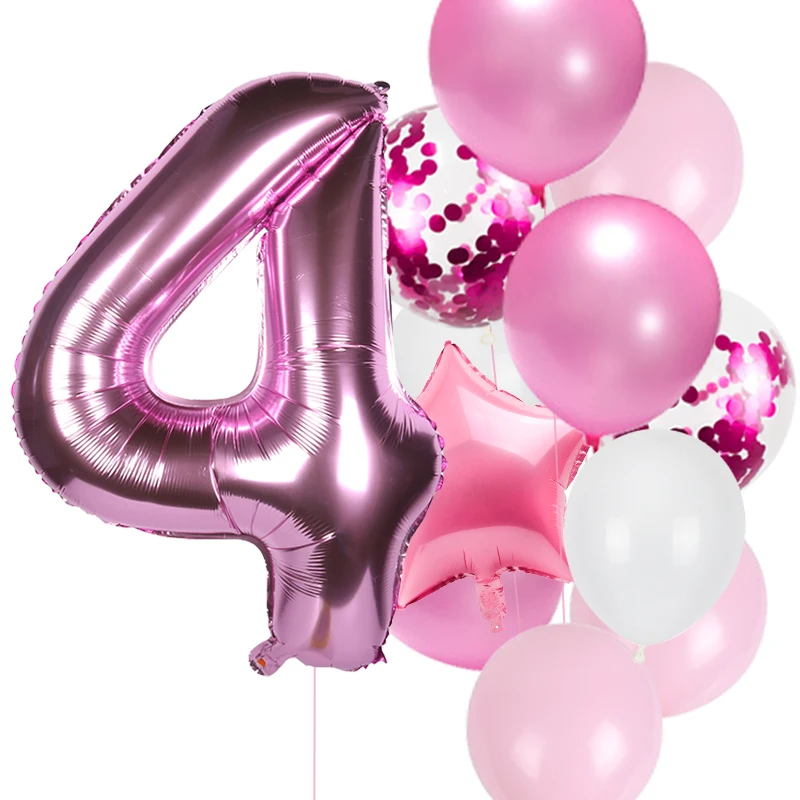 

Набор воздушных шаров WEIGAO для дня рождения розового цвета