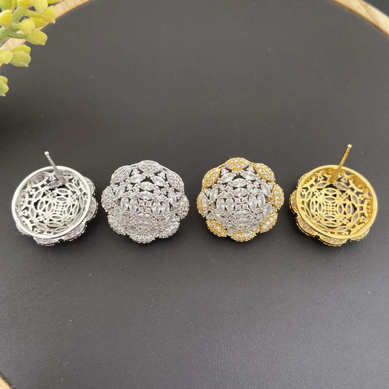 

Vanifin Fashion Jewelry Set Romantic Sunflower Micro Pave Necklace with Earrings for Women Wedding Banquet Party Best Gifts