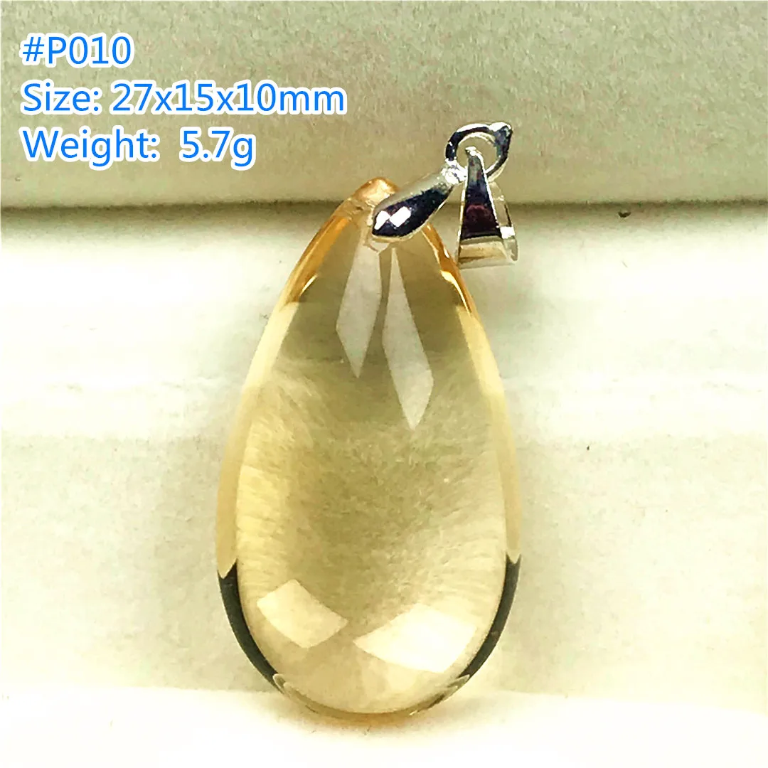 

Top Natural Yellow Citrine Pendant Jewelry For Women Lady Men Quartz Silver Crystal 27x15x10mm Beads Water Drop Gemstone AAAAA
