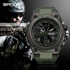 SANDA 739 спортивные мужские часы Топ бренд Роскошные военные кварцевые часы мужские водонепроницаемые S Shock мужские часы relogio masculino